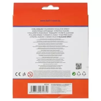 Пастель масляная 24 цветов, Koh-I-Noor 8314, картонная упаковка , европодвес