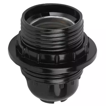 Патрон Эра Е27 с кольцом, бакелит, черный