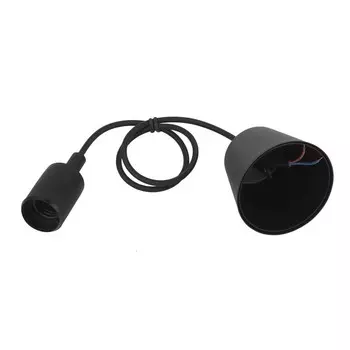 Патрон Эра Е27 с подвесом, пластиковый черный