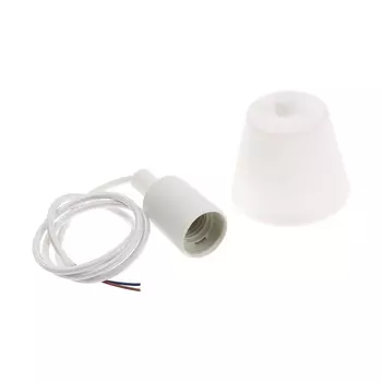 Патрон подвесной, Е27, 1 м, 220 В, белый