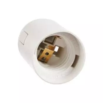 Патрон подвесной, E27, с клеммой колодкой, белый