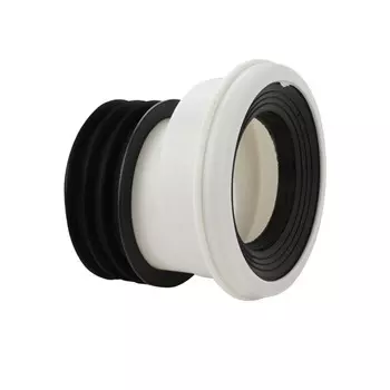 Патрубок для унитаза "САНАКС" 2352, эксцентрический, косой, d=110 мм, L=110-500 мм