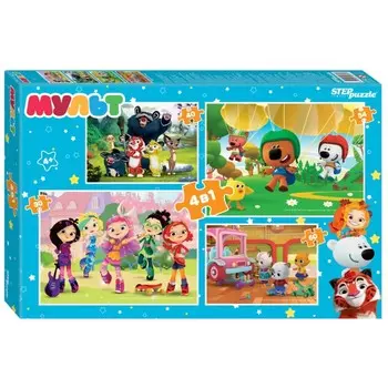 Пазл 4 в 1 «Мультфильмы»