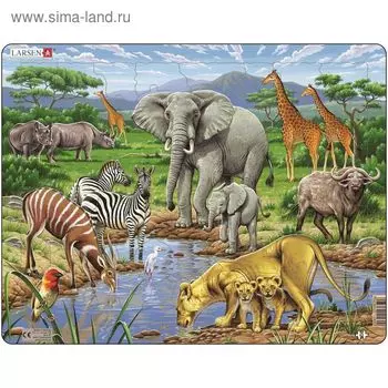 Пазл «Африканская саванна», 65 деталей (FH9)
