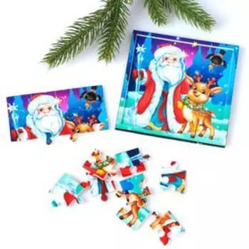 Пазл в рамке «Дед Мороз» 16 деталей