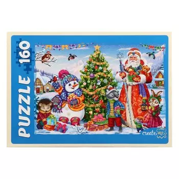 Пазл «Дед Мороз и снеговик,» 160 элементов