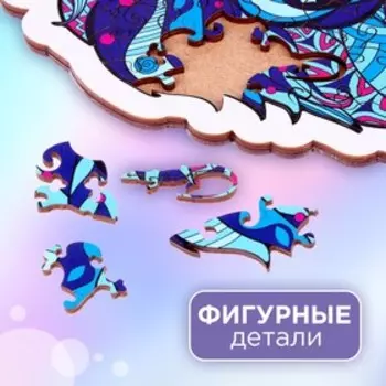 Пазл деревянный фигурный «Волк», 83 элементов