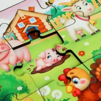 Пазл деревянный музыкальный «Моя ферма»