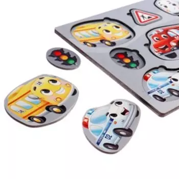 Пазл деревянный музыкальный «Полезные машины»