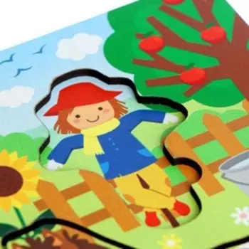 Пазл деревянный музыкальный «Весёлые животные»