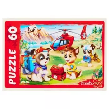 Пазл «Добрые щенки-спасатели», 60 элементов