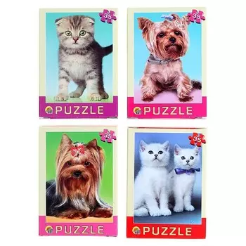 Пазл «Домашние любимцы», 35 элементов, МИКС