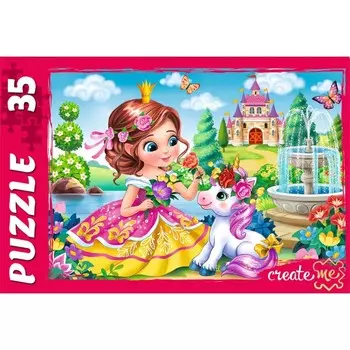 Пазл «Единорог-ребёнок и принцесса», 35 элементов