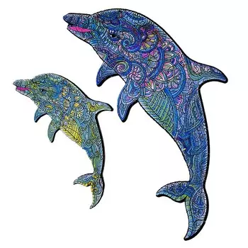 Пазл фигурный «Дельфины»