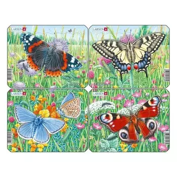 Пазл фигурный Larsen «Бабочки», 5 элементов МИКС