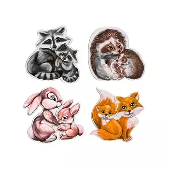 Пазл фигурный «Лес», 4 пазла, 21,5 21,5 см