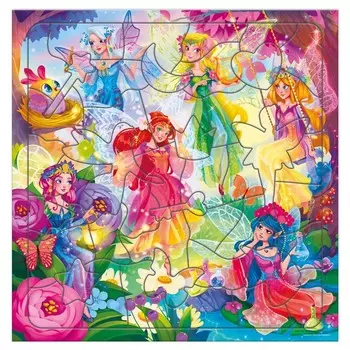 Пазл фигурный на подложке «Лесные феи», 45 элементов