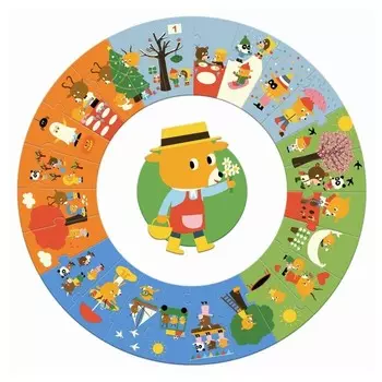 Пазл-гигант Djeco «Мой год», 24 элемента