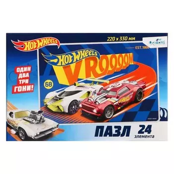 Пазл Hot wheels «Финишный рывок», 24 элемента