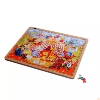 Пазл - картина из дерева «Цирк» 100 деталей