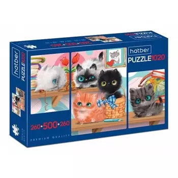 Пазл «Кошарики», 260+500+260 элементов