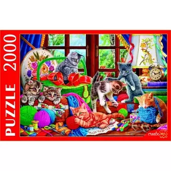 Пазл «Котята с клубками», 2000 элементов