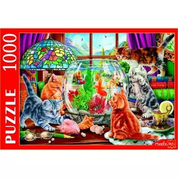 Пазл «Котята у аквариума», 1000 элементов