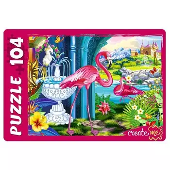 Пазл «Красивые фламинго», 104 элемента