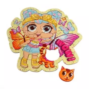 Пазл «Кукла с котиком»