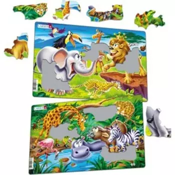 Пазл Larsen «Сафари», МИКС, 14 элементов