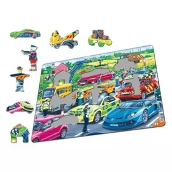 Пазл Larsen «Спасательные автомобили на шоссе», 26 элементов