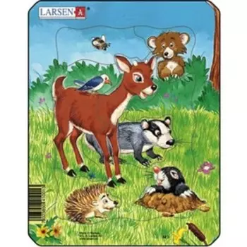 Пазл Larsen «Умные животные», 10 элементов, МИКС