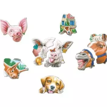 Пазл Larsen «Весёлая ферма», 33 элемента