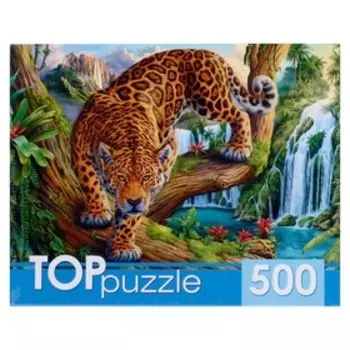 Пазл «Леопард у водопада», 500 элементов