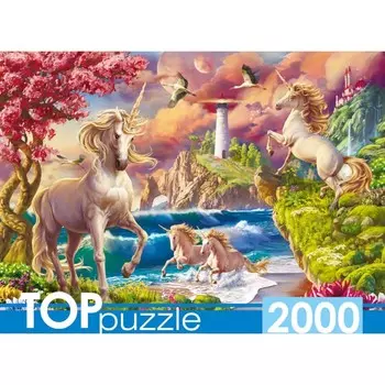 Пазл «Маяк и единорги», 2000 элементов