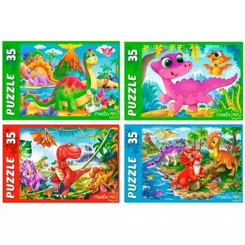 Пазл «Мир динозавров», 35 элементов, МИКС