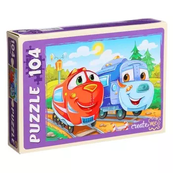 Пазл «Паровозики», 104 элемента