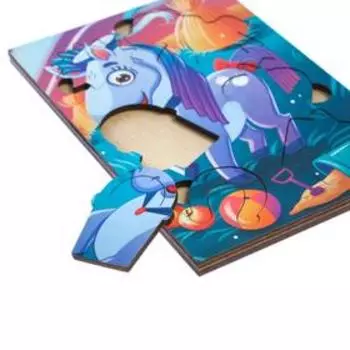 Пазл "Пони", дерево, 6 деталей