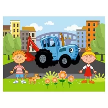 Пазл-рамка «Синий трактор», 15 элементов