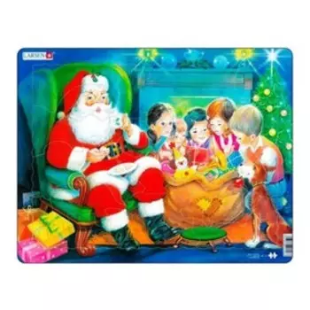 Пазл «Санта с детьми»