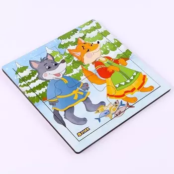 Пазл «Сказки. Лиса и волк»