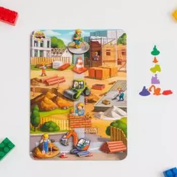 Пазл-сортер "Игра на липучке с карточками. Строительная площадка"