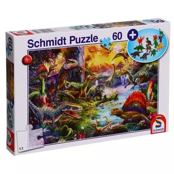 Пазл «Страна динозавров», с подарком, 60 элементов