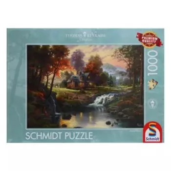 Пазл «Томас Кинкейд. Деревянный дом у ручья», 1000 элементов