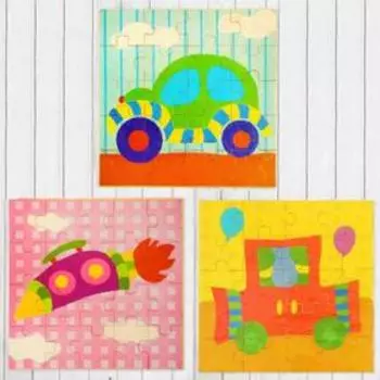 Пазл тонкий без основания, 20 элементов, виды МИКС