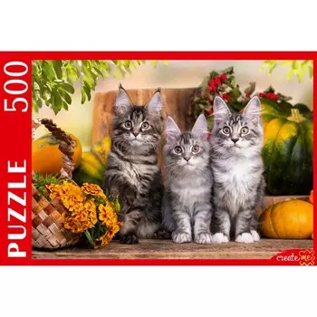 Пазл «Три непоседливых котёнка», 500 элементов