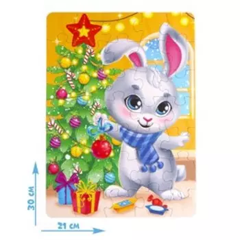 Пазл «Украшаем новогоднюю ёлочку», 35 деталей