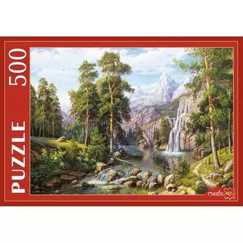 Пазл «В. Потапов. Пейзаж с водопадом», 500 элементов