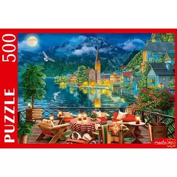 Пазл «Вечер у озера в Гальштате», 500 элементов