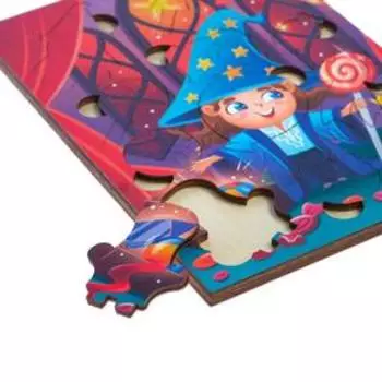 Пазл "Волшебник", дерево, 12 деталей